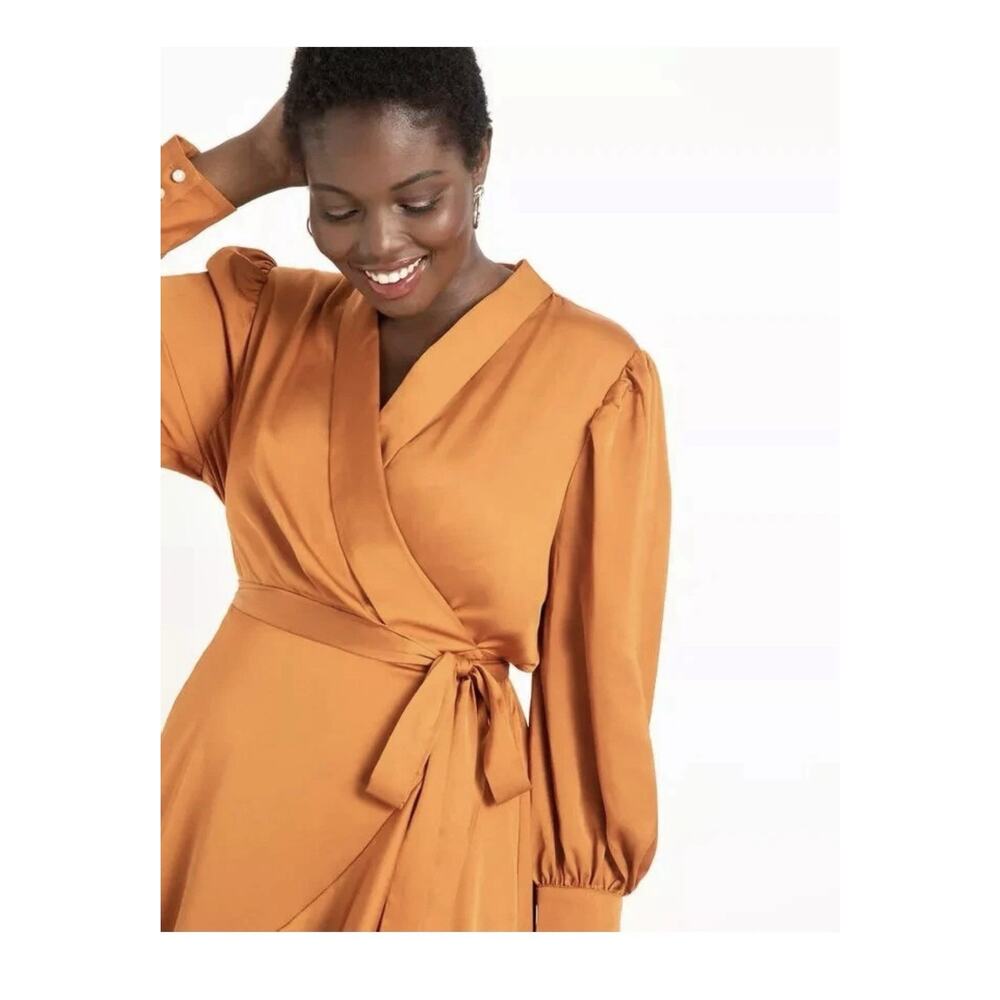 New Taylor Women’s 10 Midi Faux Wrap Dress Flowy Boho Wedding Guest Romantic